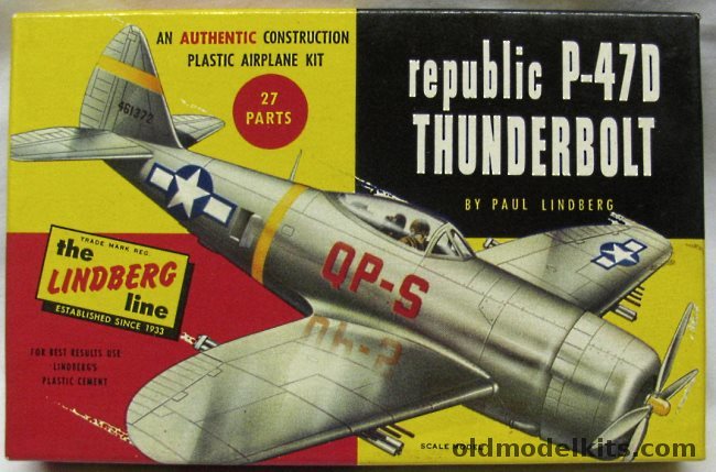Lindberg 1/72 Republic P-47D Thunderbolt, 408-29 plastic model kit